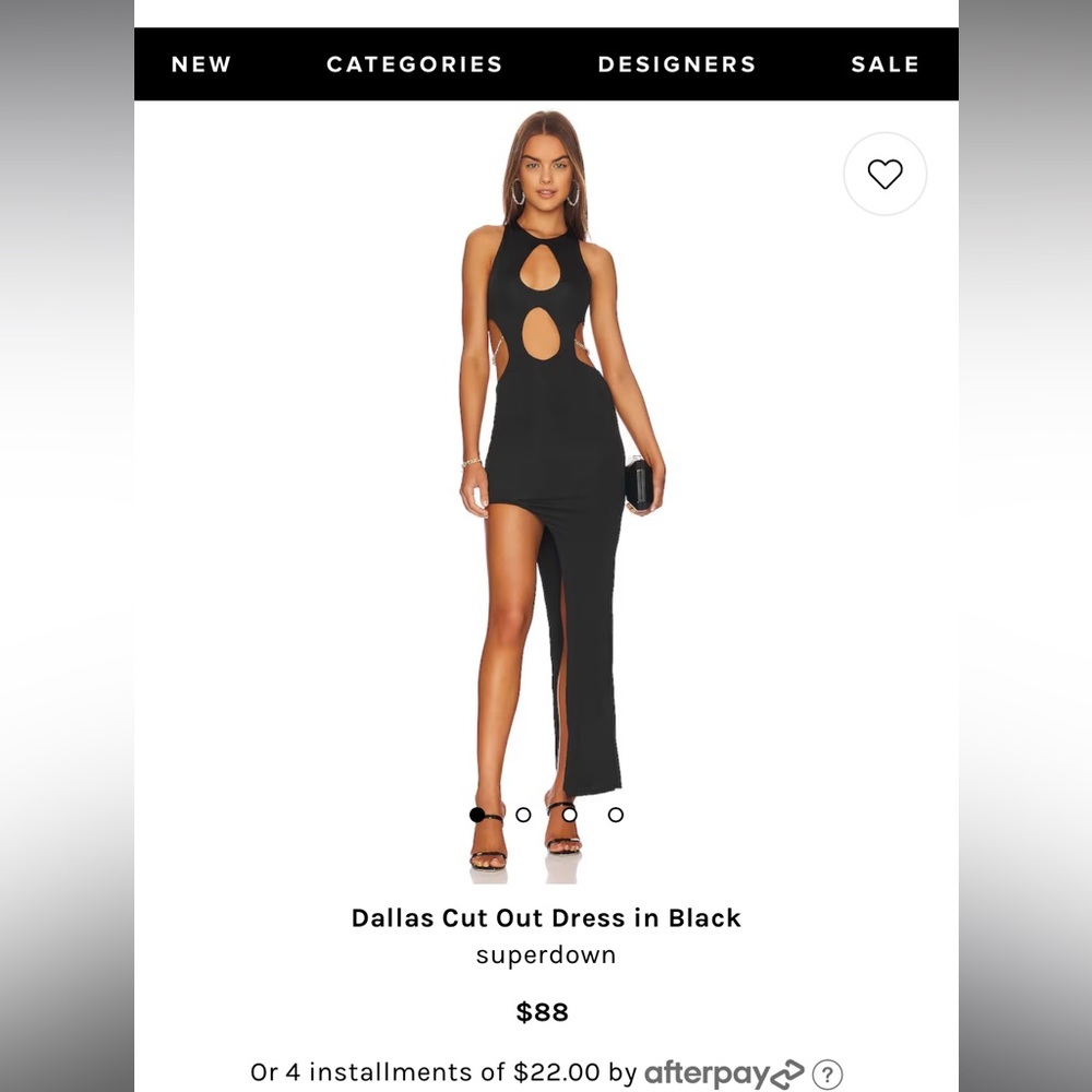 Superdown Dallas Cut Out Dress in Black